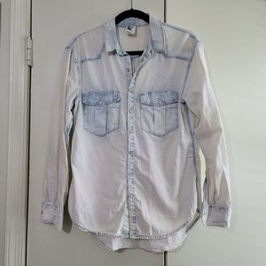 &Denim Light Denim Blue Washed Shirt